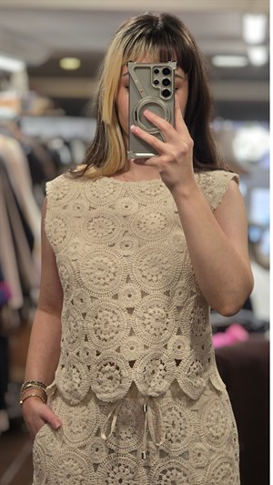 ON FASHION 26Y.ON.BLZ.76371.01 KOLSUZ SIFIR YAKA BLUZ - KREM