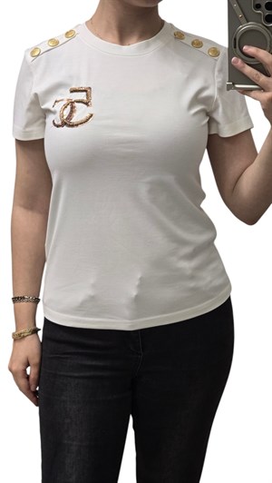 ON FASHION 26Y.ON.BLZ.76609.01 OMUZLARI DÜĞMELİ KISA KOL BLUZ -EKRU
