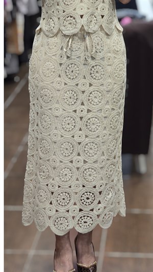 ON FASHION 26Y.ON.ETK.76372.01 BELİ BAĞCIKLI MİDİ ETEK - KREM 