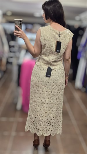 ON FASHION 26Y.ON.ETK.76372.01 BELİ BAĞCIKLI MİDİ ETEK - KREM 