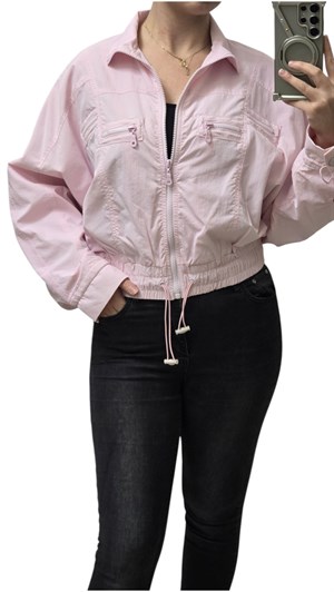 ON FASHION 26Y.ON.MNT.76707.01 BELİ LASTİKLİ PARAŞÜT KUMAŞ CEKET - pembe