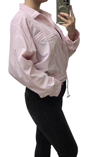 ON FASHION 26Y.ON.MNT.76707.01 BELİ LASTİKLİ PARAŞÜT KUMAŞ CEKET - pembe