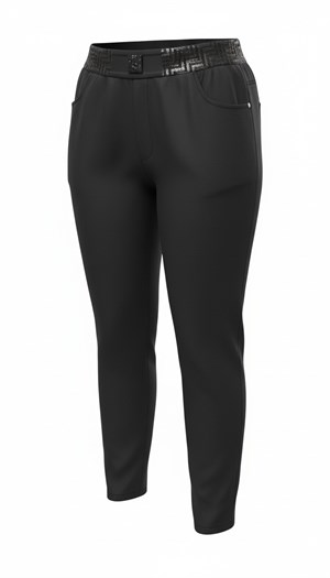 ON FASHION 26Y.ON.PNT.78103.01 BELİ LASTİKLİ TAŞLI BİLEK BOY PANTOLON - SİYAH