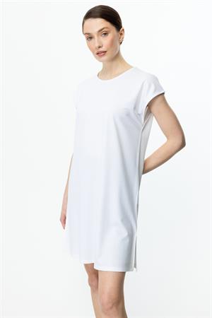ON FASHION 51419 SIFIR YAKA UZUN BASİC TUNİK BLUZ - EKRU