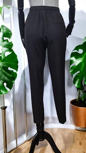 ON FASHION Beli Bağcıklı Dar Paça Pantolon - Siyah