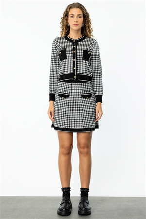 ON FASHION Cepli Desenli Hırka - Siyah