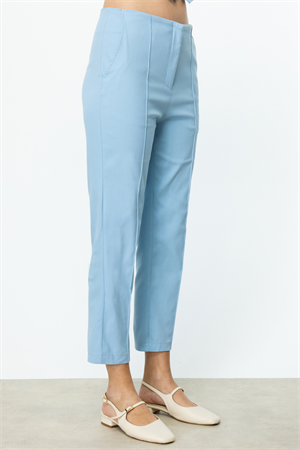 ON FASHION ÇİMALI DAR PANTOLON - MAVİ