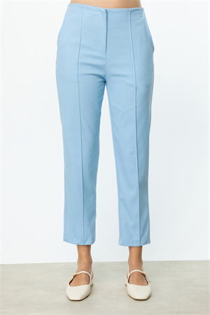 ON FASHION ÇİMALI DAR PANTOLON - MAVİ