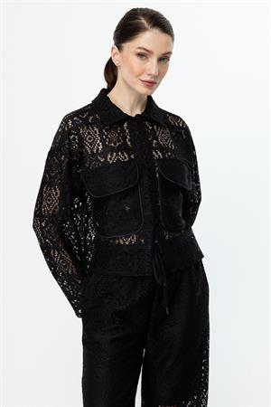 ON FASHION DANTEL CEKET - SİYAH