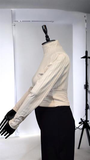 ON FASHION DİK YAKA DÜĞMELİ BLUZ - KUM