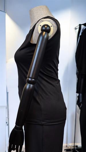 ON FASHION DİLİM YAKA BASİC ATLET - SİYAH