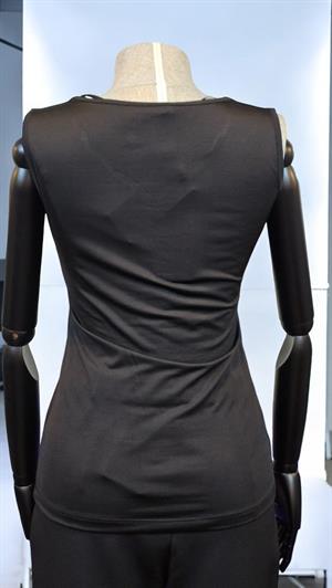 ON FASHION DİLİM YAKA BASİC ATLET - SİYAH