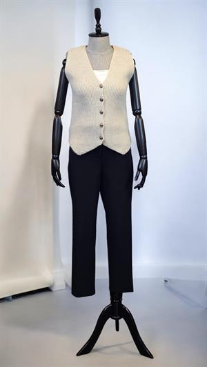 ON FASHION DÜĞMELİ V YAKA YELEK - BEJ