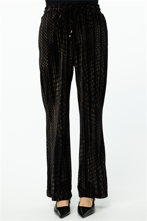 ON FASHION KADİFE KUMAŞ BELİ LASTİKLİ PANTOLON - KAHVE