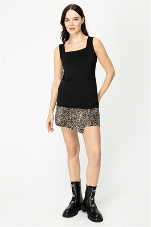 ON FASHION KARE YAKA MERİVA ATLET - SİYAH