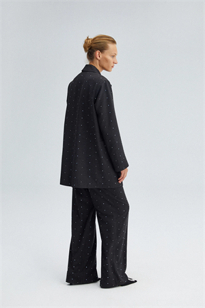 PARLAK TAŞLI BLAZER CEKET-ANTRASİT