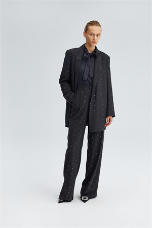 PARLAK TAŞLI BLAZER CEKET-ANTRASİT