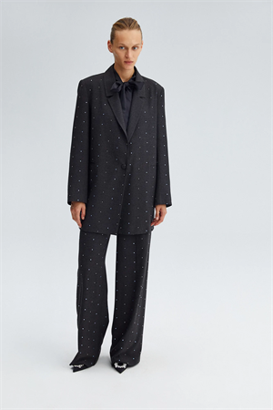 PARLAK TAŞLI BLAZER CEKET-ANTRASİT