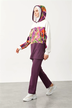 PUFFY DİJİTAL TEK SWEAT - MOR