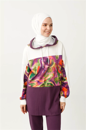 PUFFY DİJİTAL TEK SWEAT - MOR
