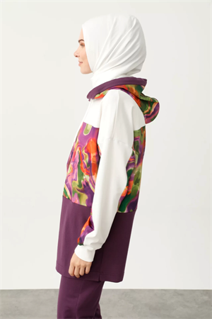 PUFFY DİJİTAL TEK SWEAT - MOR
