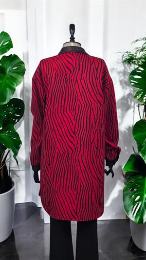 ZEBRA DESENLİ DERİ DETAYLI