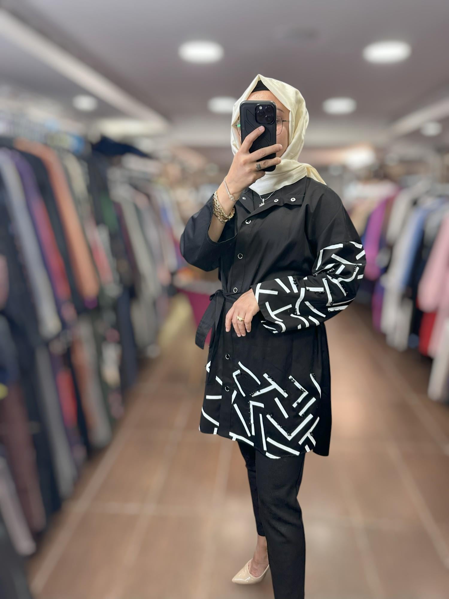 25YGSTNK4941/Ghisa Tunik - Sİyah