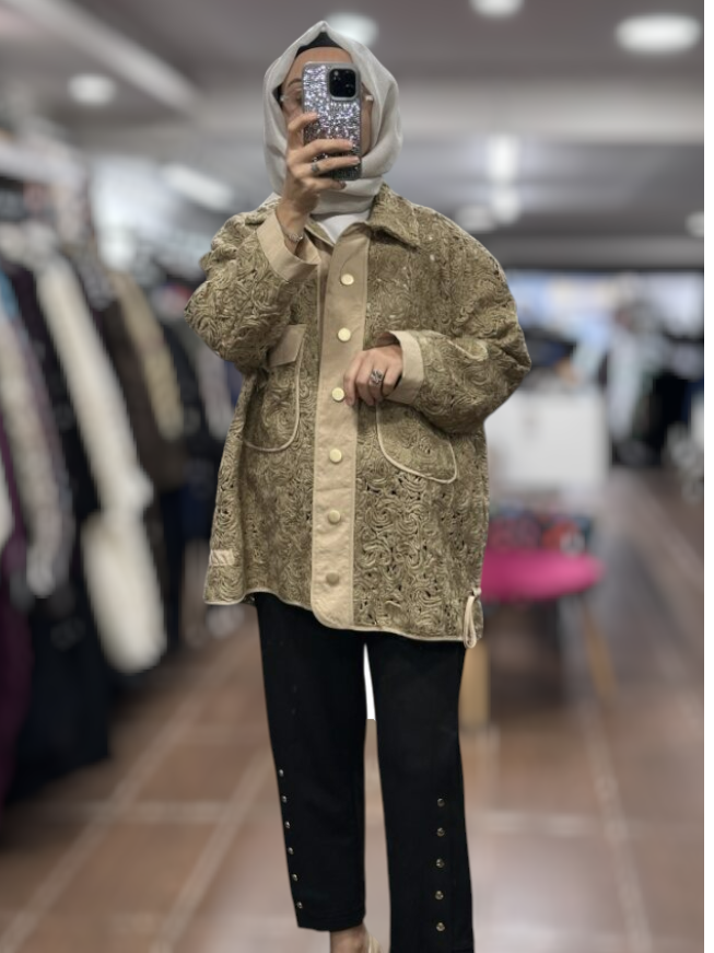 26KGSCKT3333/Ghisa Ceket - CAMEL