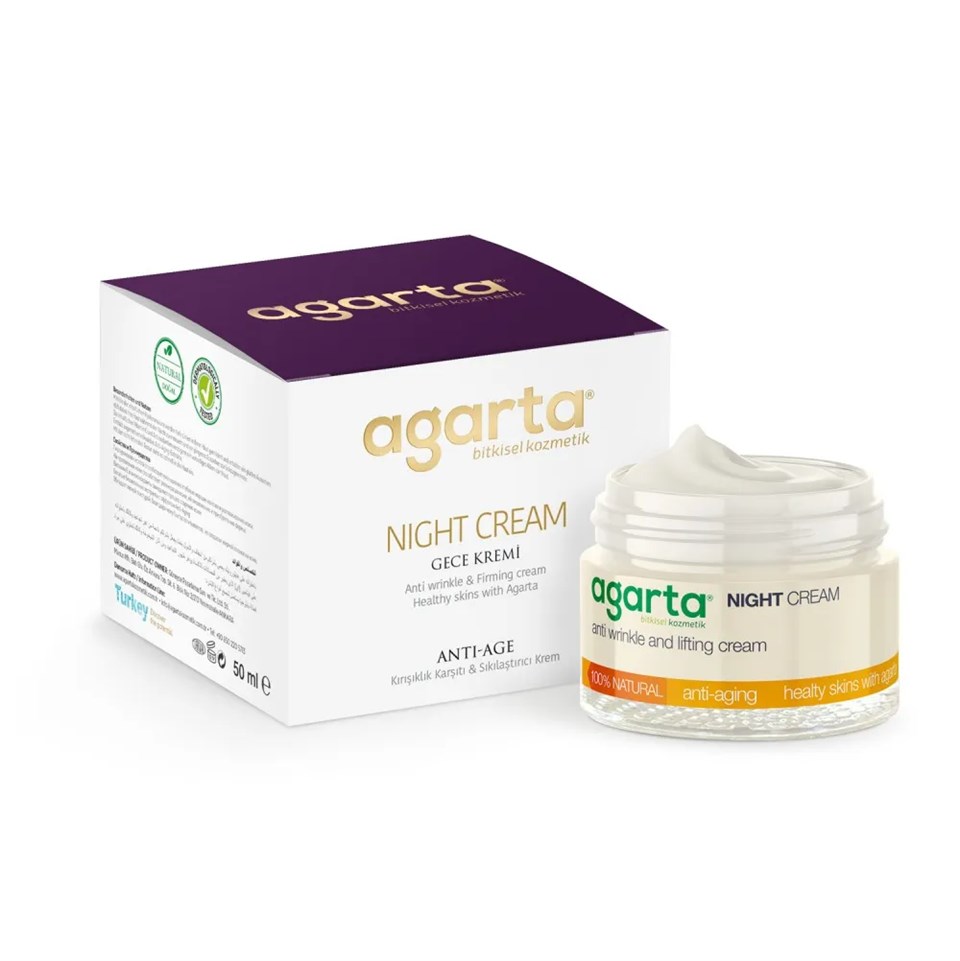 AGARTA DOĞAL YAŞLANMA KARŞITI ANTI AGING GECE BAKIM KREMİ 50 ML