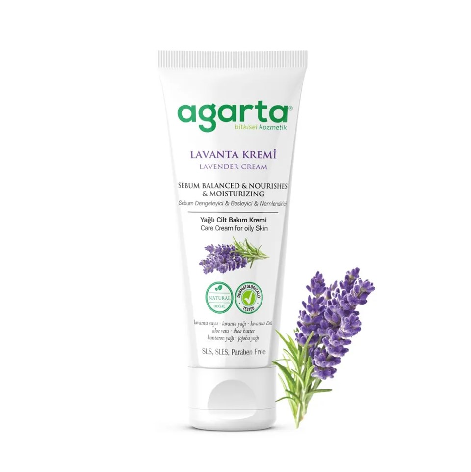 AGARTA DOĞAL YÜZ VE EL BESLEYİCİ LAVANTALI CİLT BAKIM KREMİ 75 ML