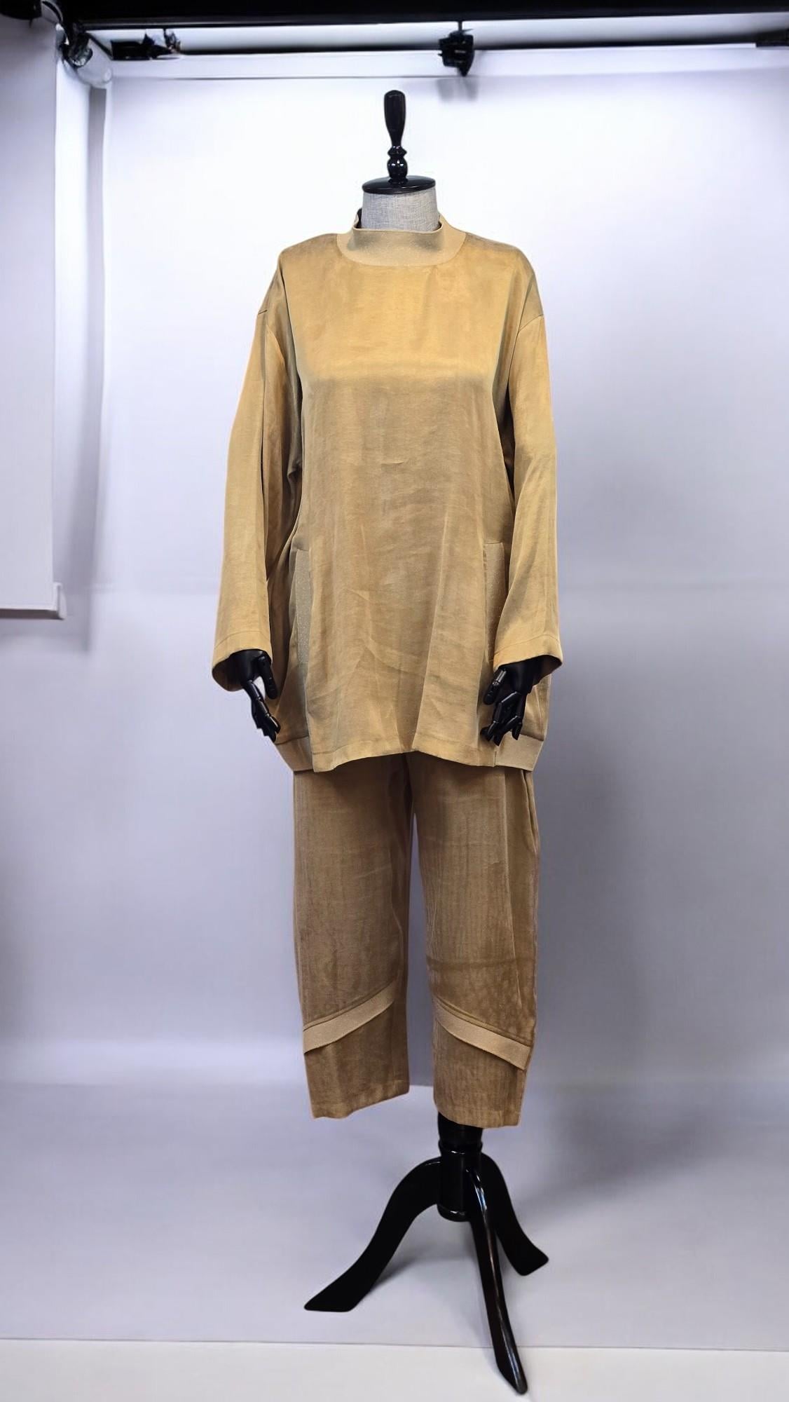 Ghisa Tunik Pantolon Takım - Hardal