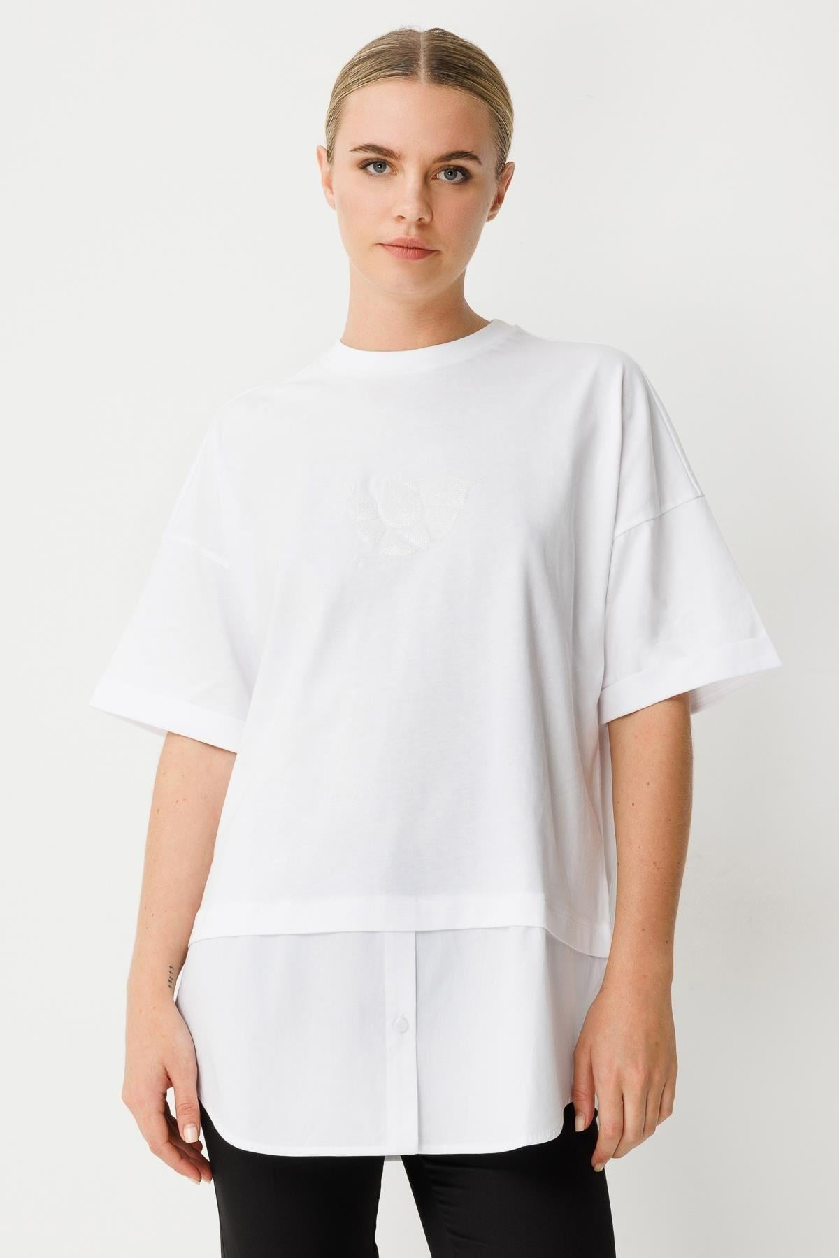 GSBASIC1018/Ghisa Tunik - Beyaz