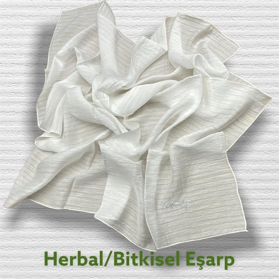 HERBAL BİTKİSEL EŞARP - EKRU