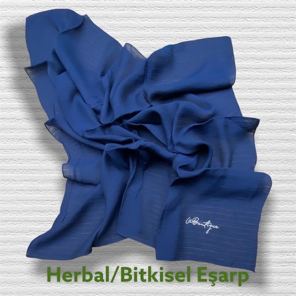 HERBAL BİTKİSEL EŞARP - LACİVERT