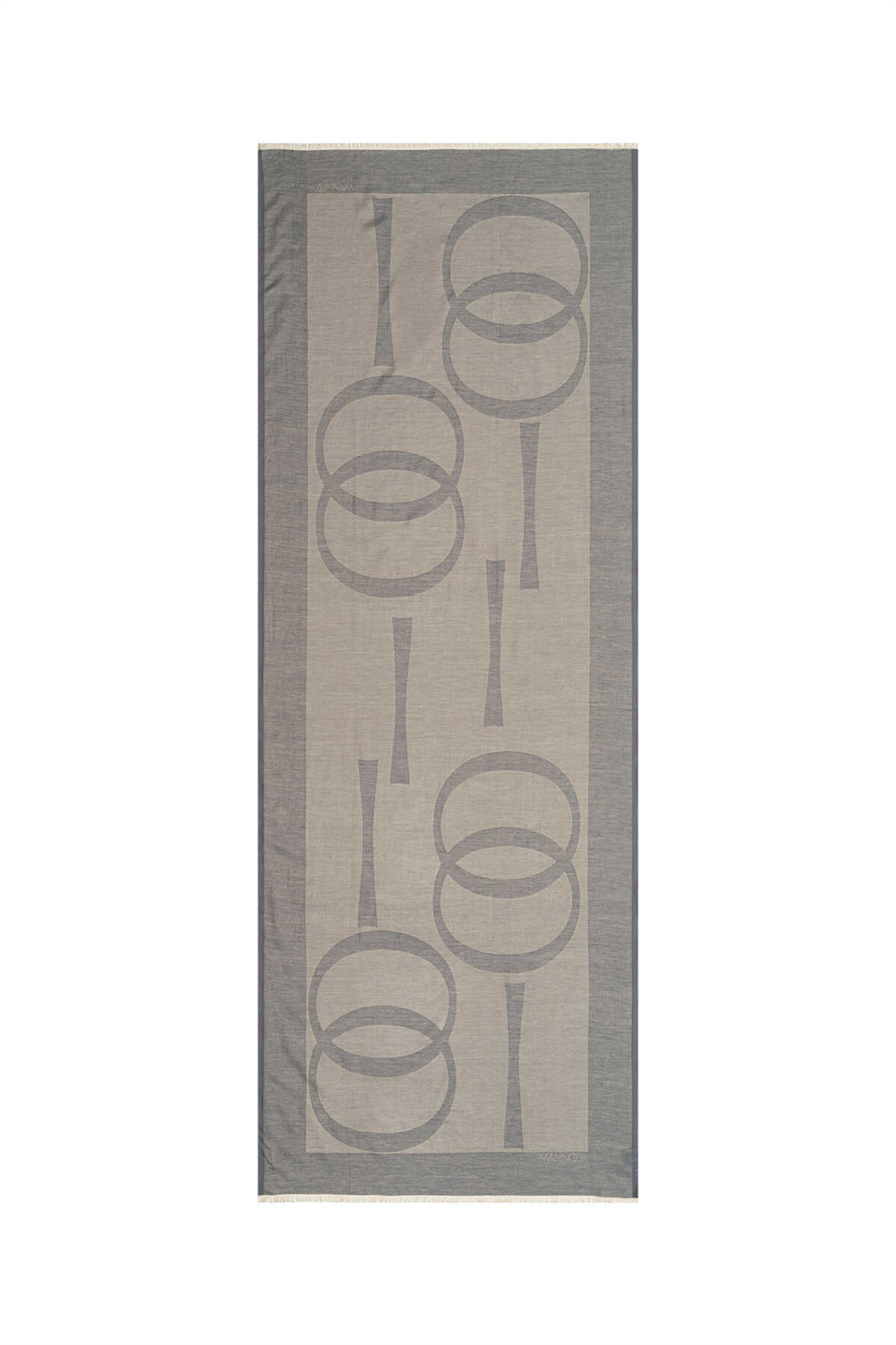 İmannoor Gri Pamuk İpek Şal 80x210
