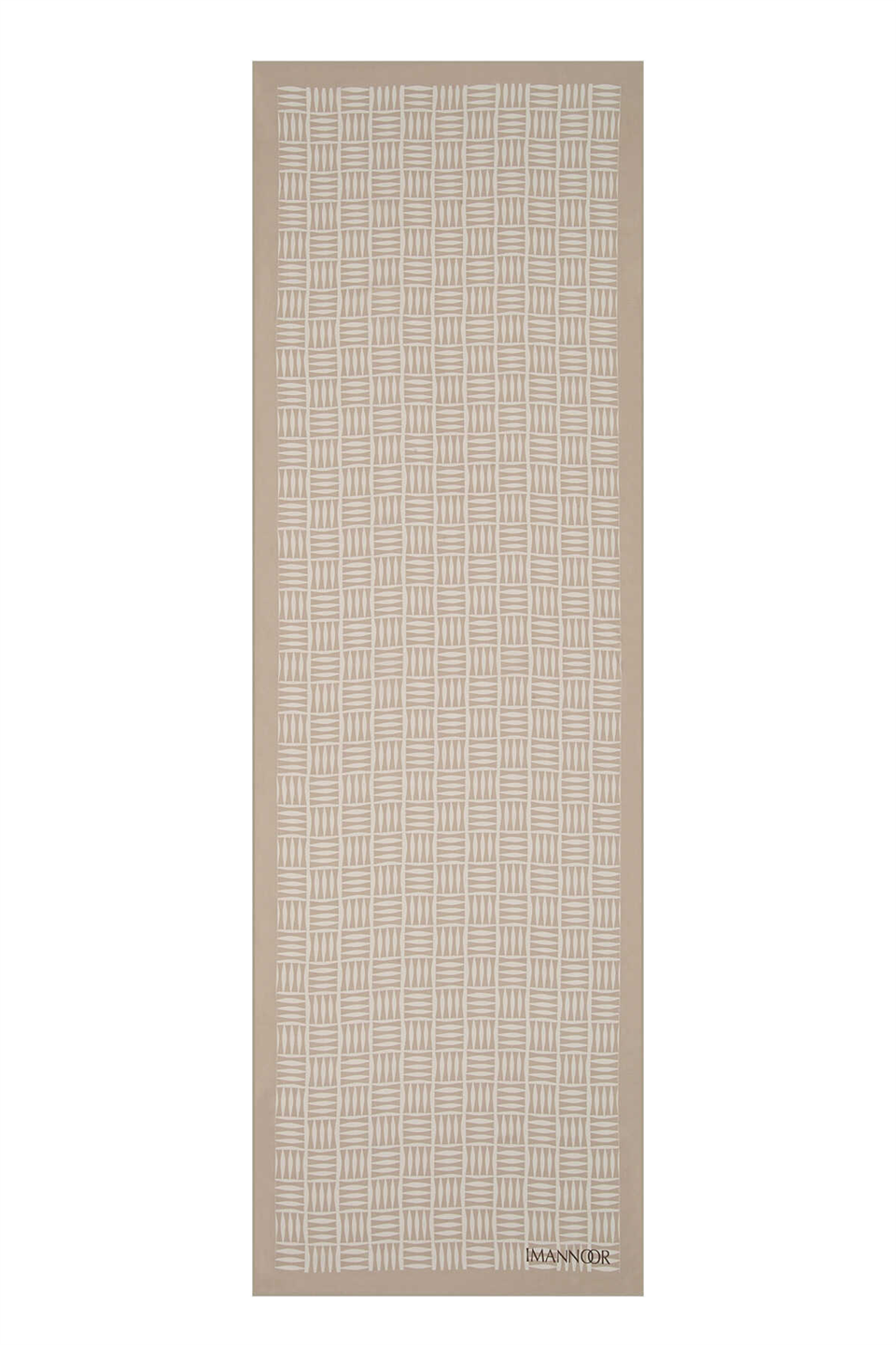 İmannoor Iman Kare Natural Tivil İpek Şal 70x210