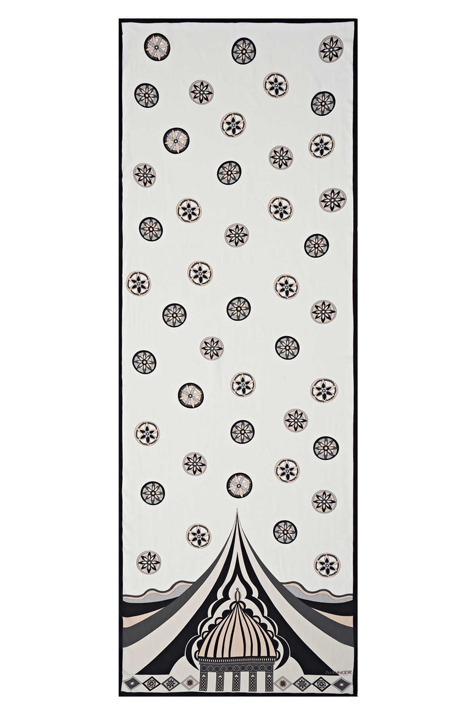 İmannoor Otağ Beyaz Floş Viskon Şal 70x200
