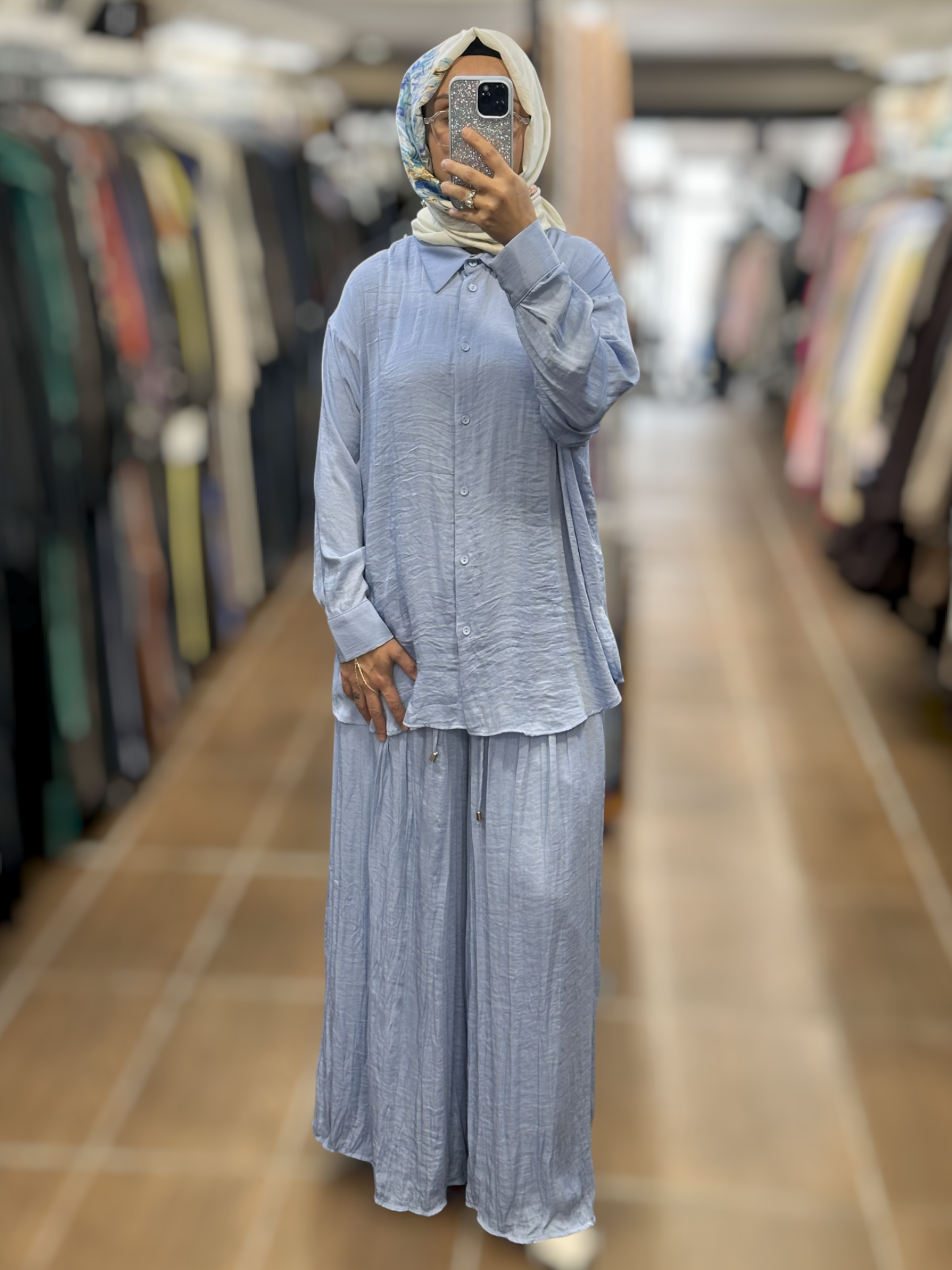 KAHMA khm26y18314 İPEK GÖMLEK - BEBE MAVİ