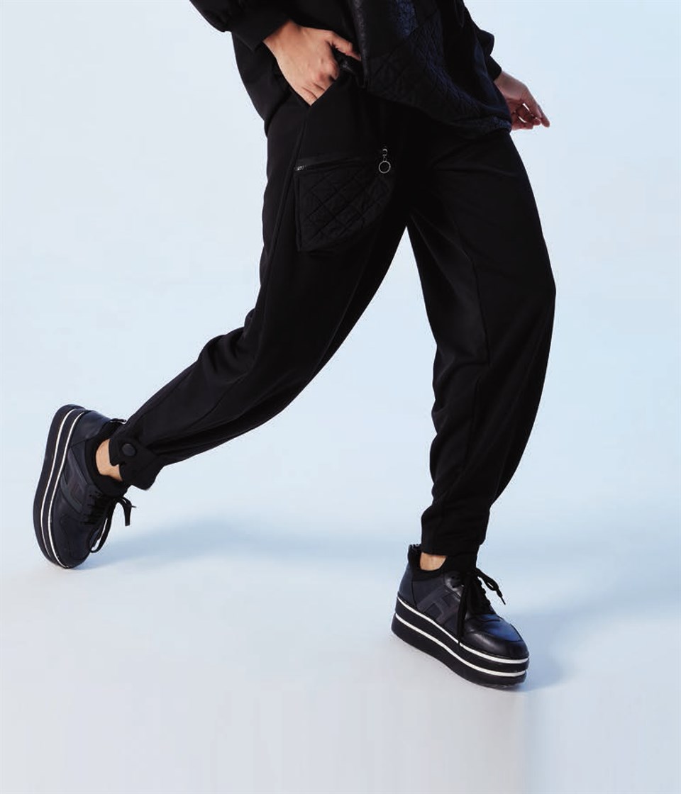 KB-RD21010 CEP DETAY PANTOLON - SİYAH