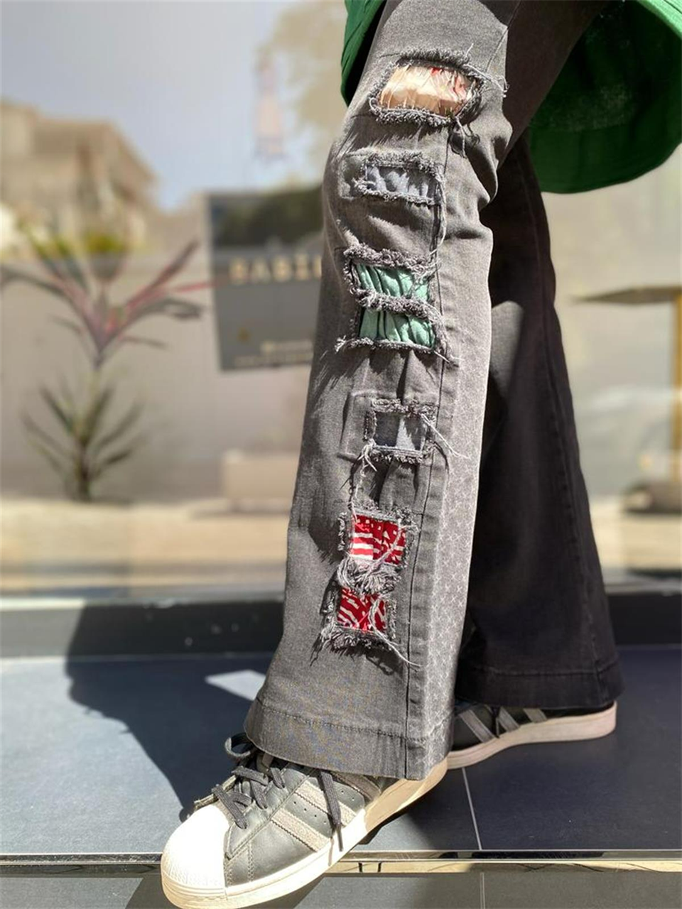 MissWhence 34103 NAKIŞLI PANTOLON - SİYAH