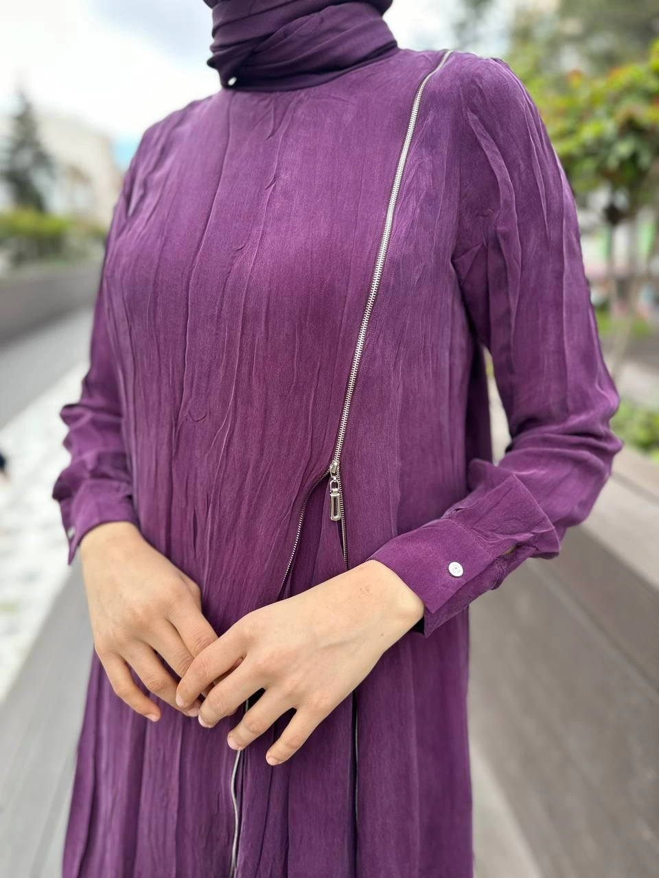 MissWhence 35800 İpek Elbise - MÜRDÜM