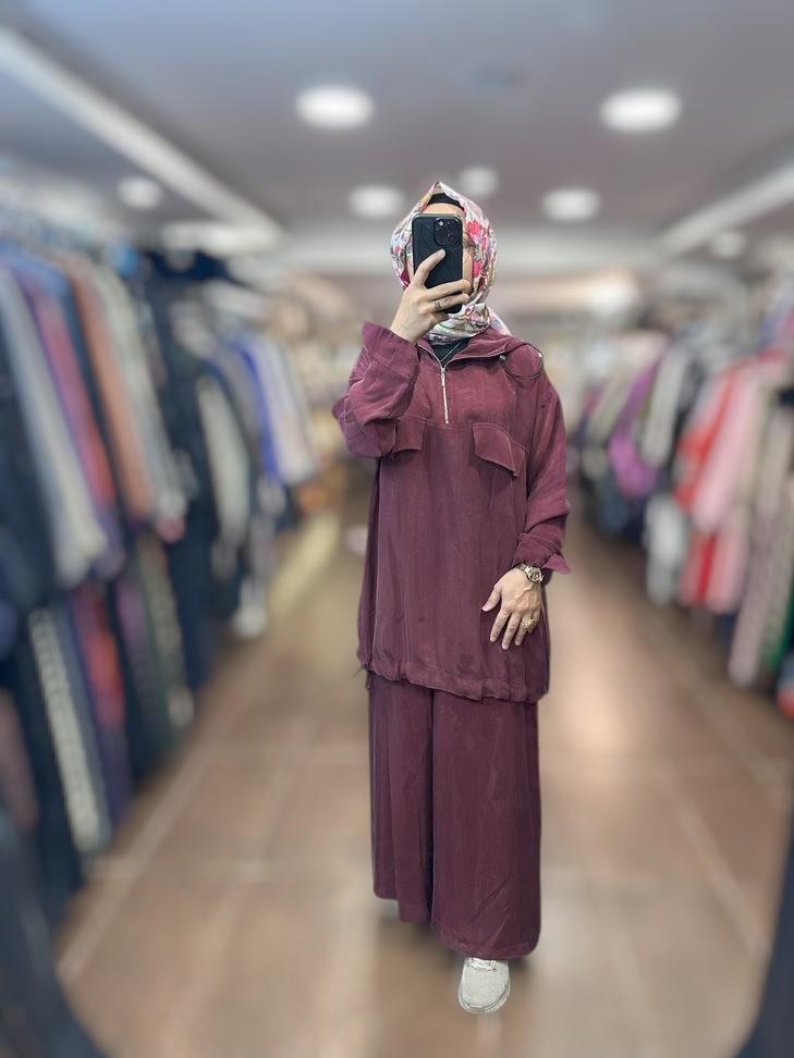 MissWhence 37007 Takım - Bordo