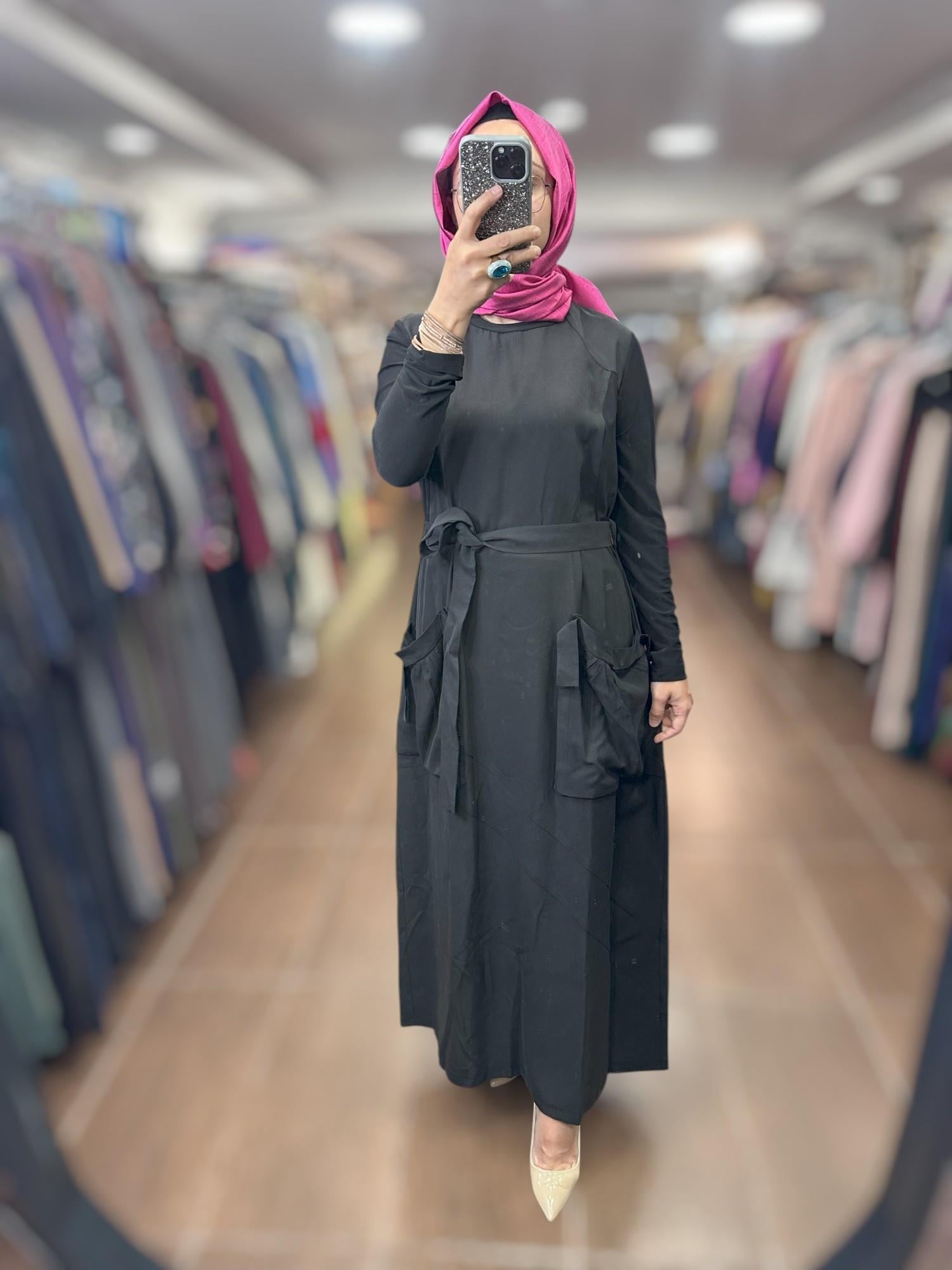 MissWhence 37814 Basic Elbise - Siyah
