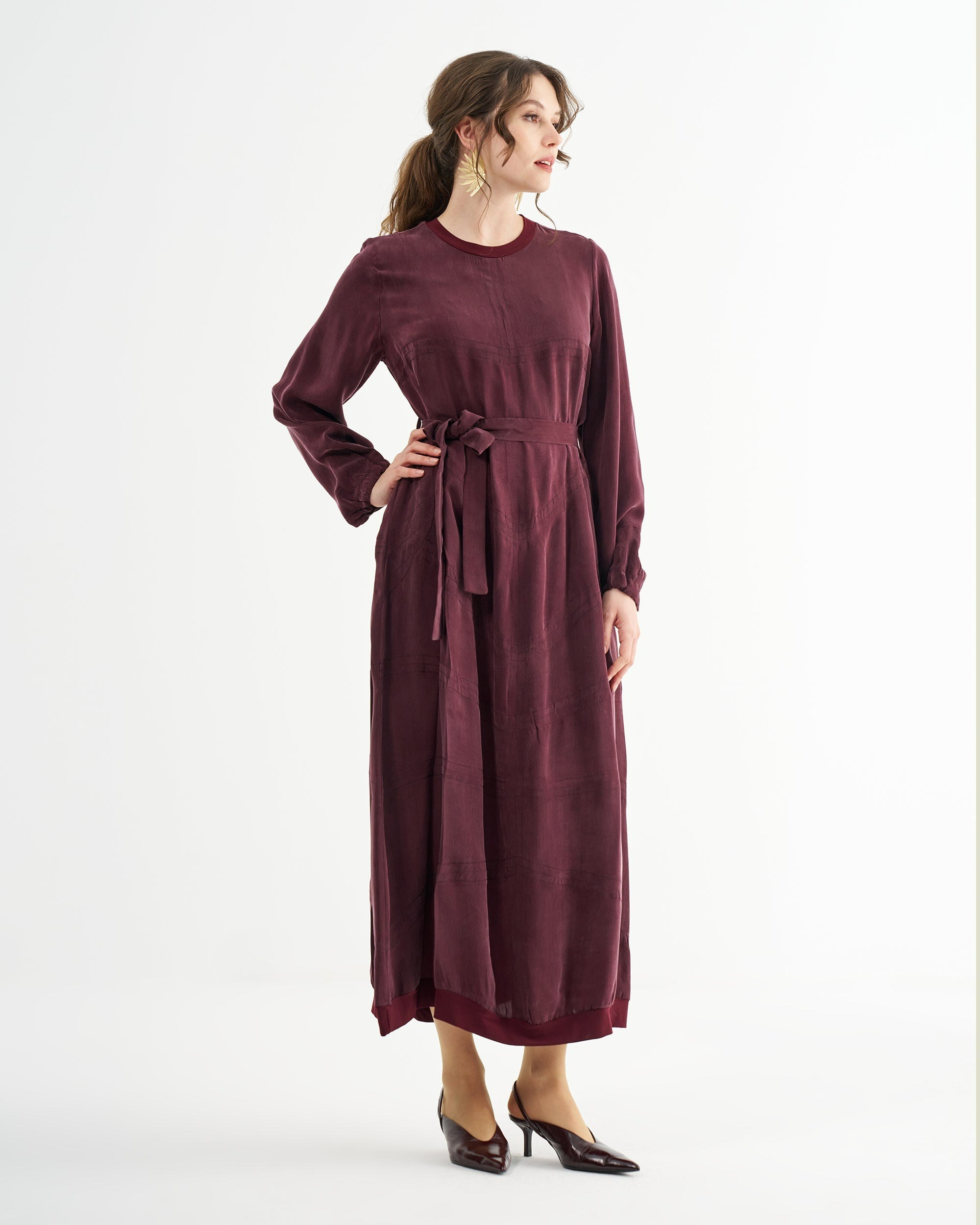 MissWhence 39800 ELBİSE - BORDO