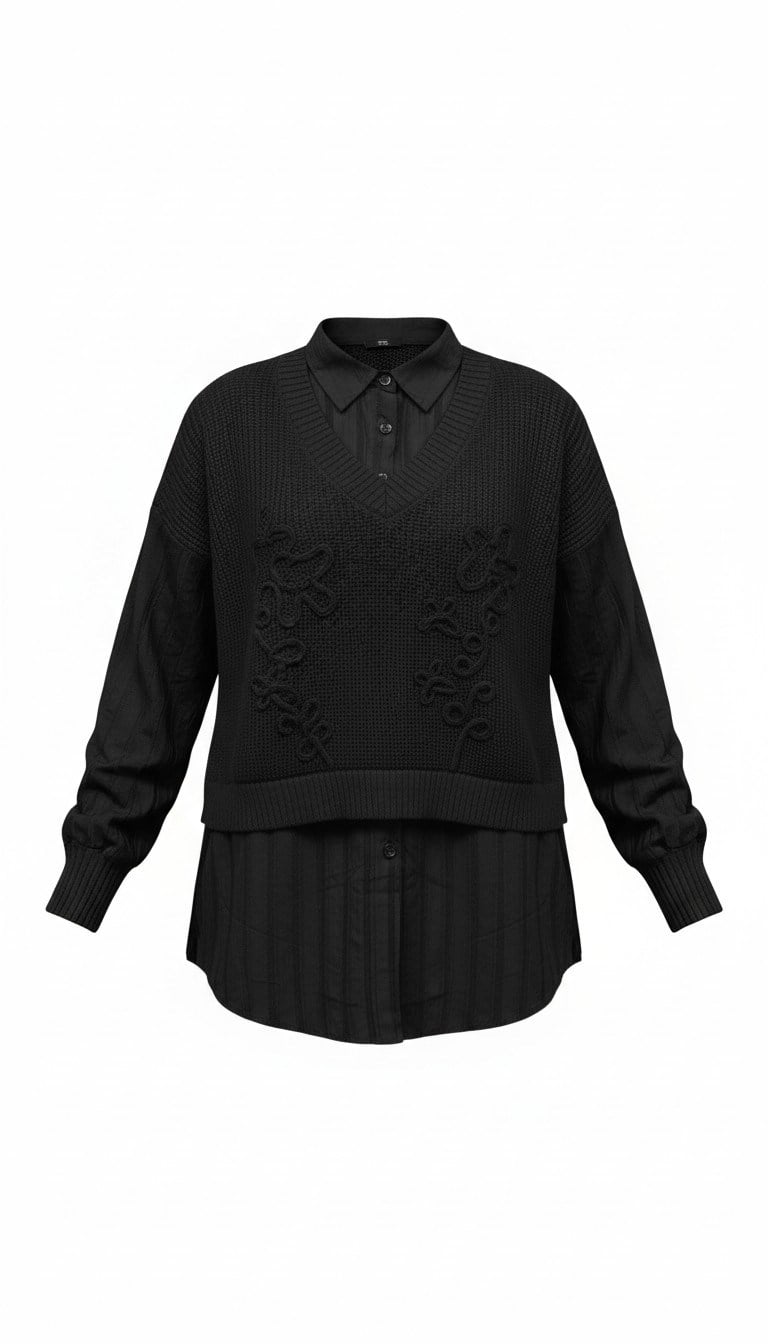 ON FASHION 26K.ON.BLZ.60351.01 2505 BLUZ - SİYAH