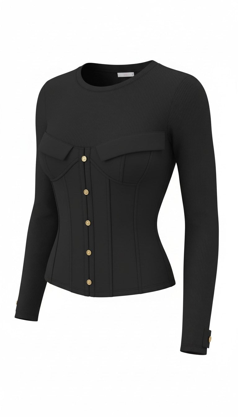 ON FASHION 26Y.ON.BLZ.70365.01 BLUZ * SİYAH