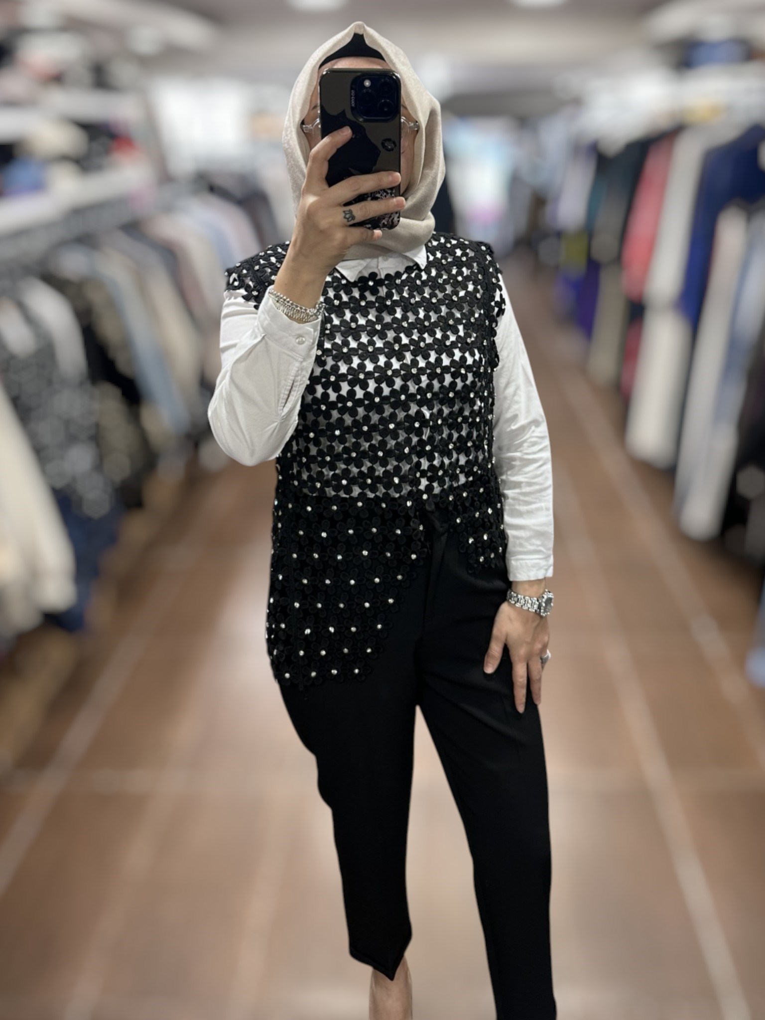 ON FASHION 26Y.ON.BLZ.70479.01 DANTEL BLUZ - SİYAH
