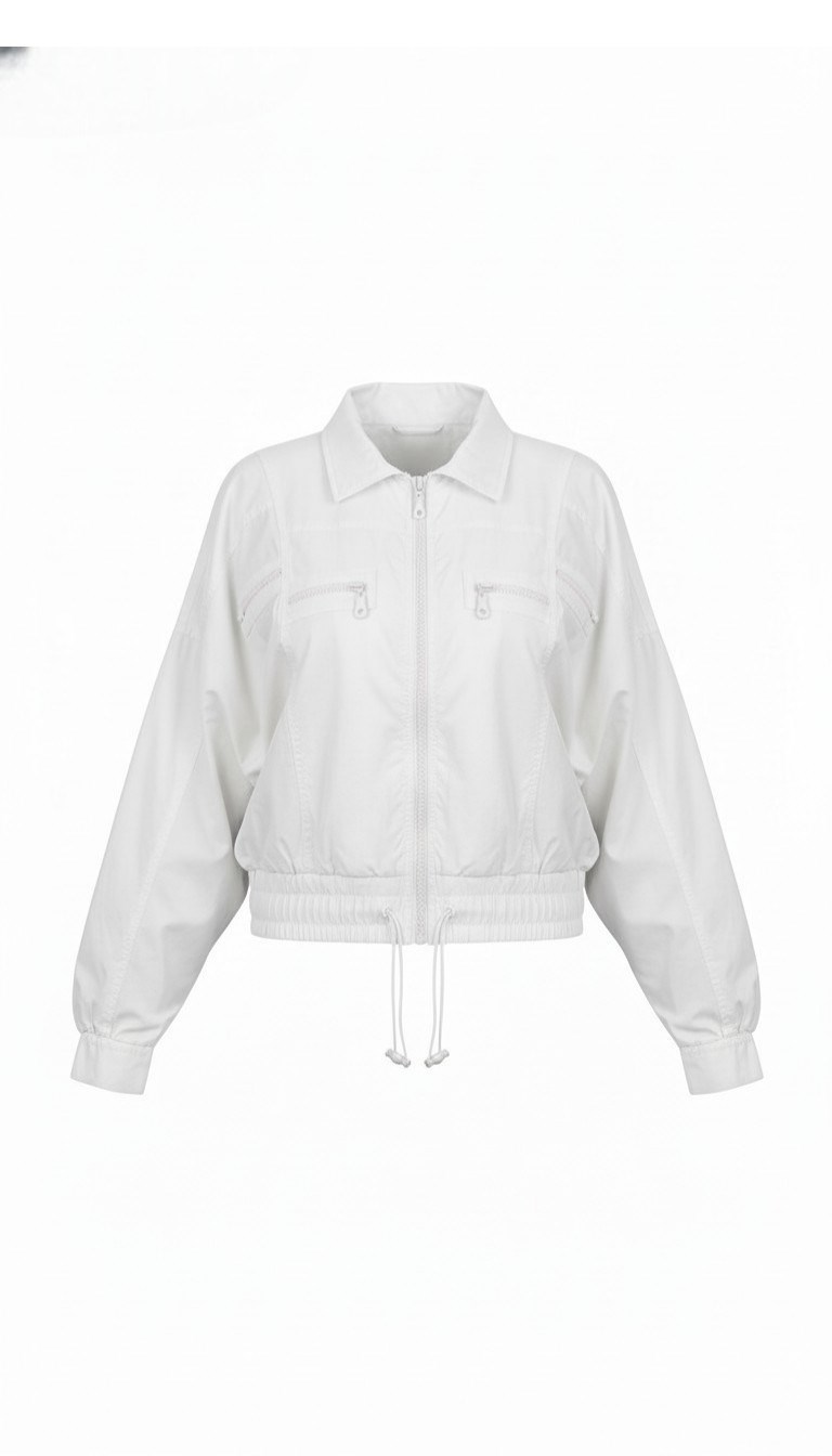 ON FASHION 26Y.ON.MNT.76707.01 BELİ LASTİKLİ PARAŞÜT KUMAŞ CEKET - EKRU