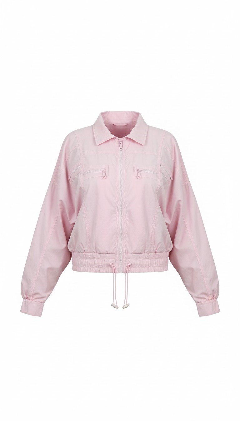 ON FASHION 26Y.ON.MNT.76707.01 BELİ LASTİKLİ PARAŞÜT KUMAŞ CEKET - pembe