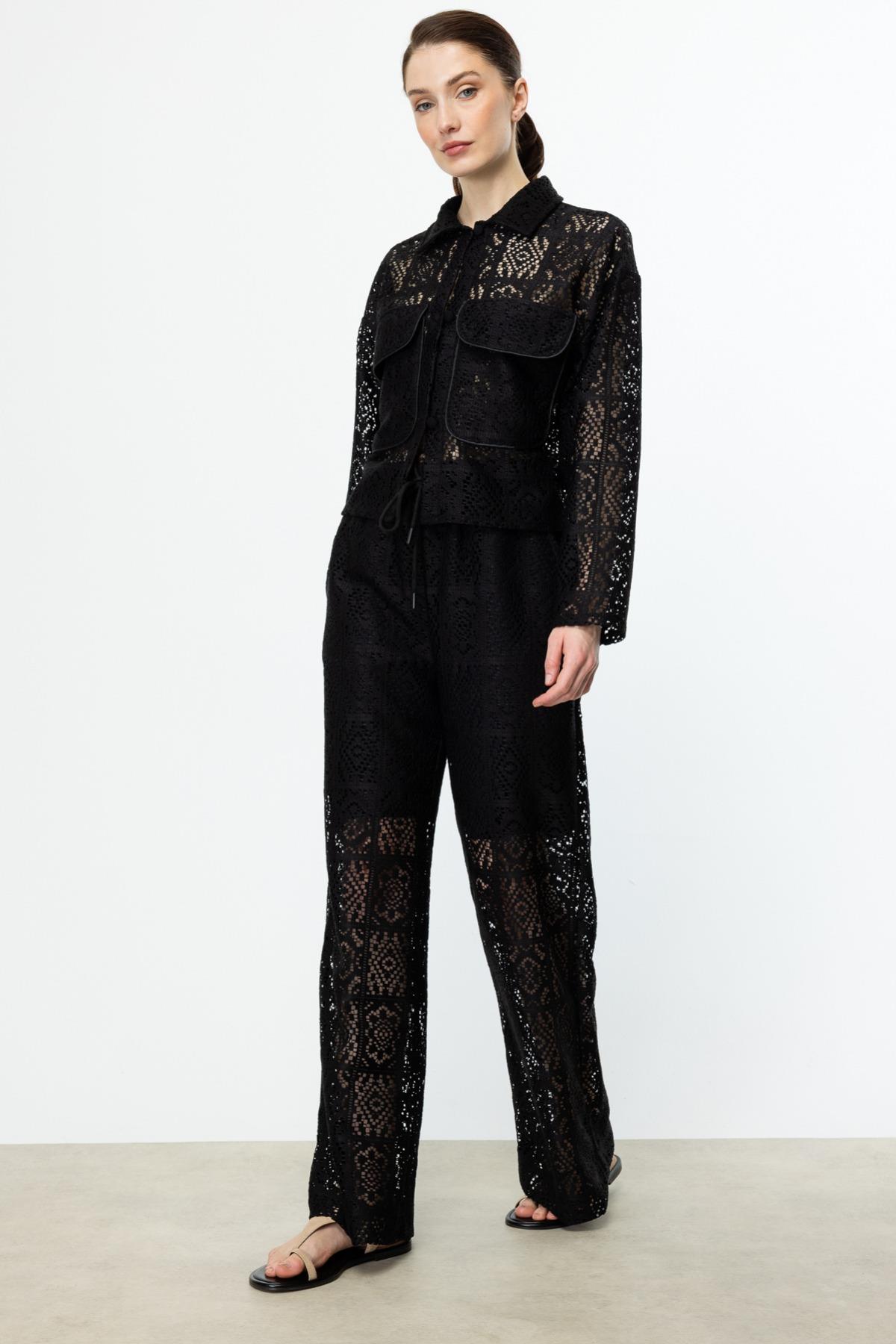 ON FASHION DANTEL PANTOLON - SİYAH